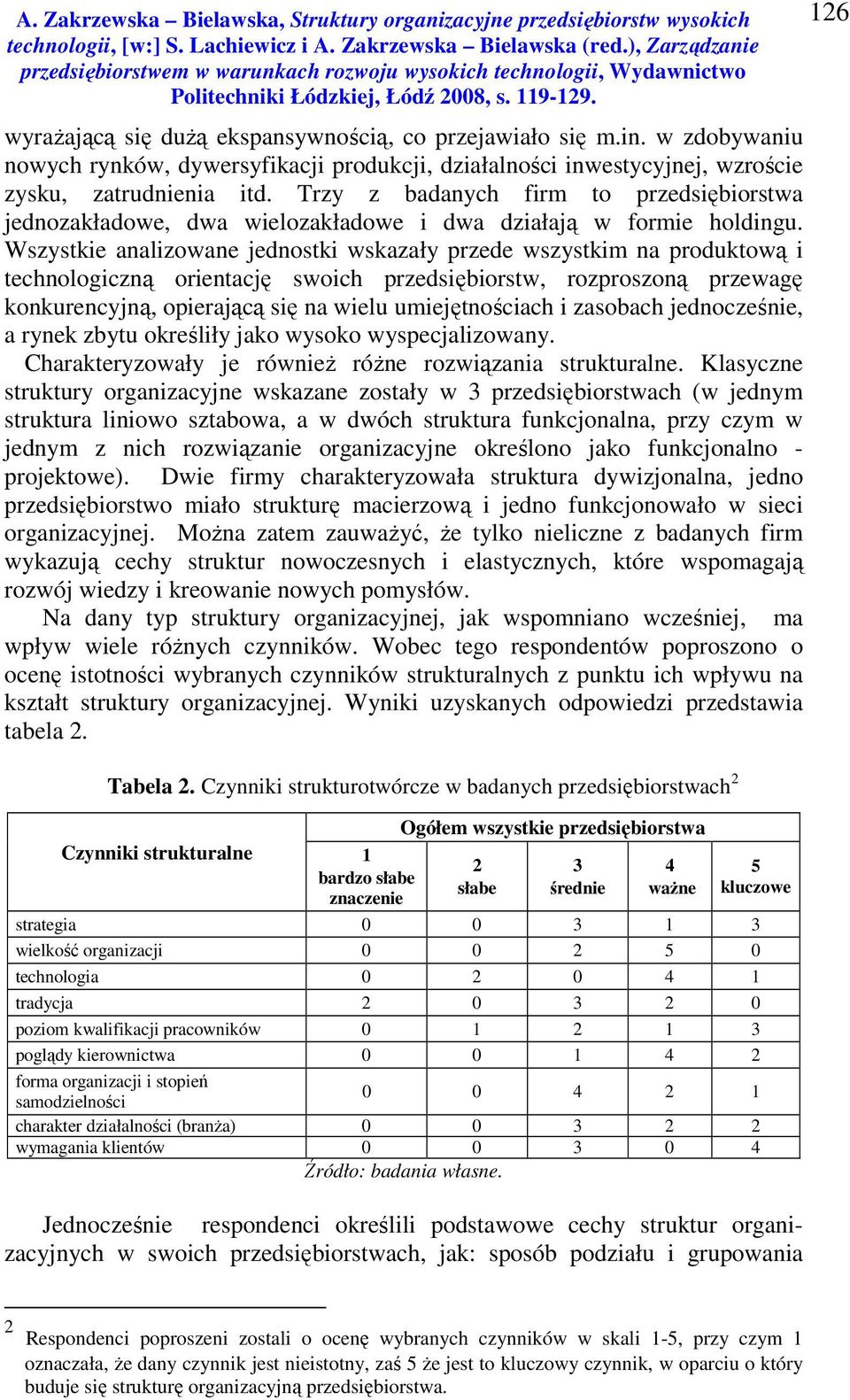 Wszystkie analizowane jednostki wskazały przede wszystkim na produktową i technologiczną orientację swoich przedsiębiorstw, rozproszoną przewagę konkurencyjną, opierającą się na wielu umiejętnościach