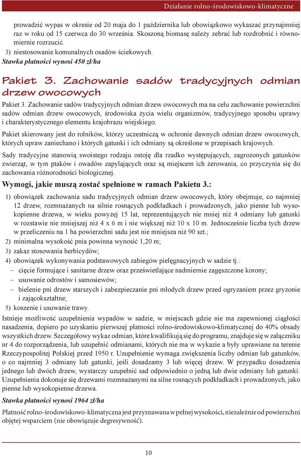 Zachowanie sadów tradycyjnych odmian drzew owocowych Pakiet 3.