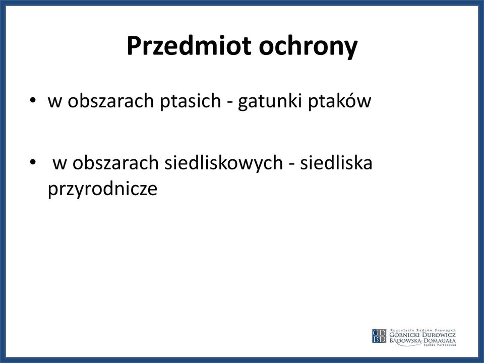 gatunki ptaków w obszarach