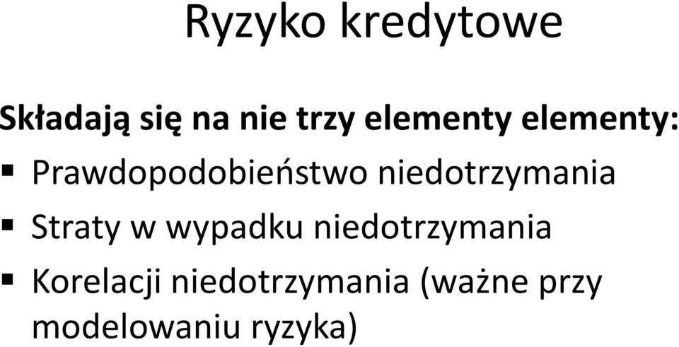 niedotrzymania Straty w wypadku