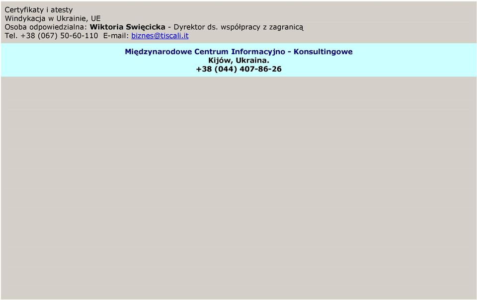 współpracy z zagranicą Tel.