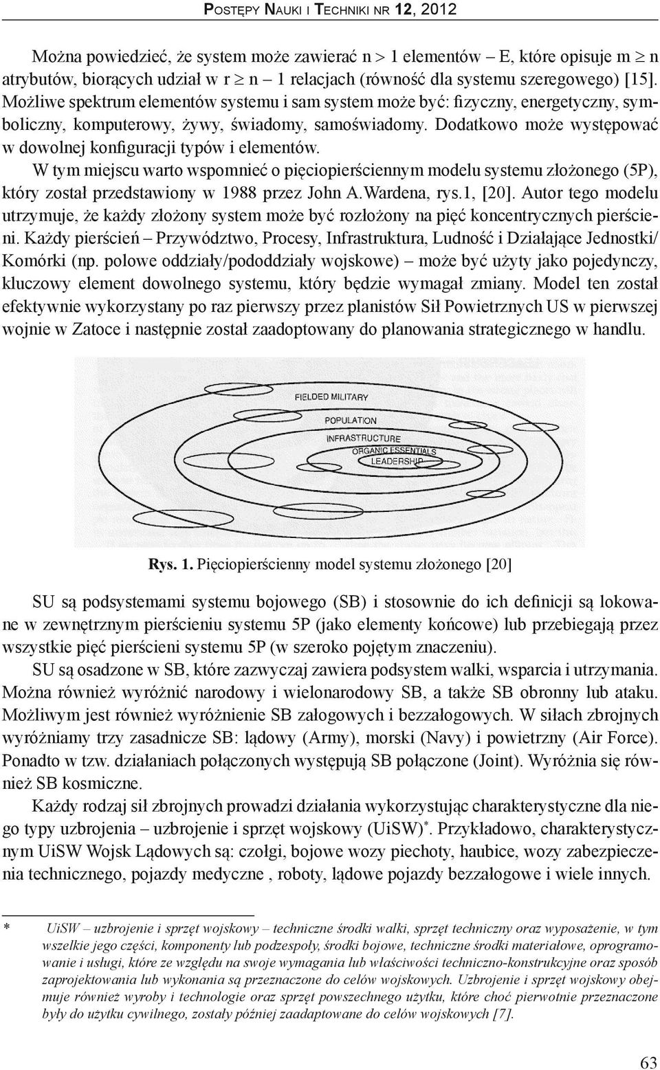 Dodatkowo może występować w dowolnej konfiguracji typów i elementów. W tym miejscu warto wspomnieć o pięciopierściennym modelu systemu złożonego (5P), który został przedstawiony w 1988 przez John A.