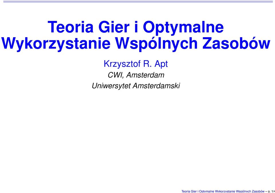 1/4  Wspólnych Zasobów Krzysztof R.
