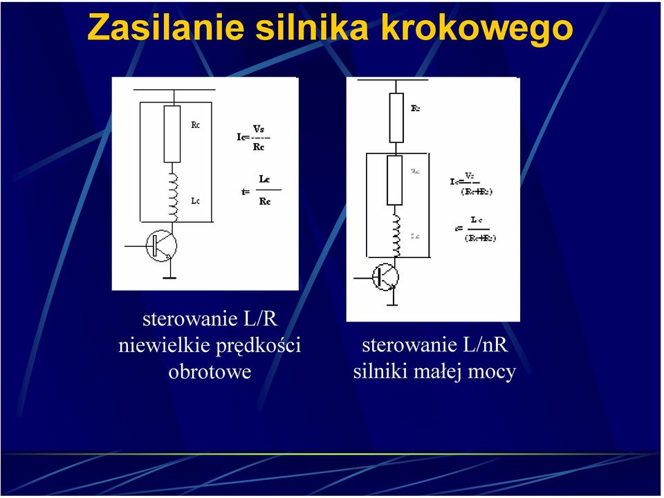 niewielkie prędkości