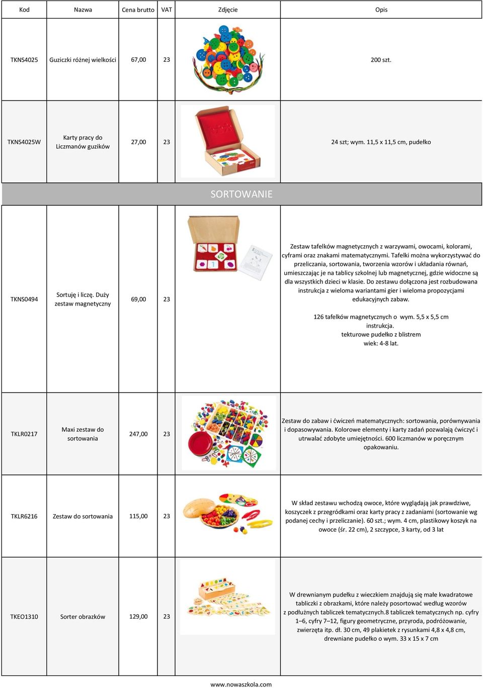 Tafelki można wykorzystywad do przeliczania, sortowania, tworzenia wzorów i układania równao, umieszczając je na tablicy szkolnej lub magnetycznej, gdzie widoczne są dla wszystkich dzieci w klasie.