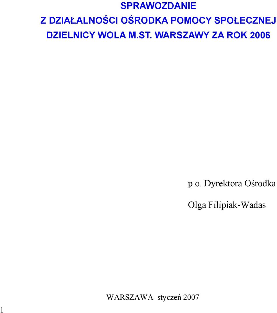 WARSZAWY ZA ROK 2006 p.