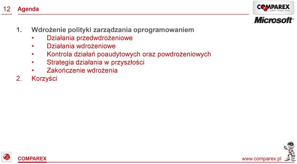 przedwdrożeniowe Działania wdrożeniowe Kontrola działań