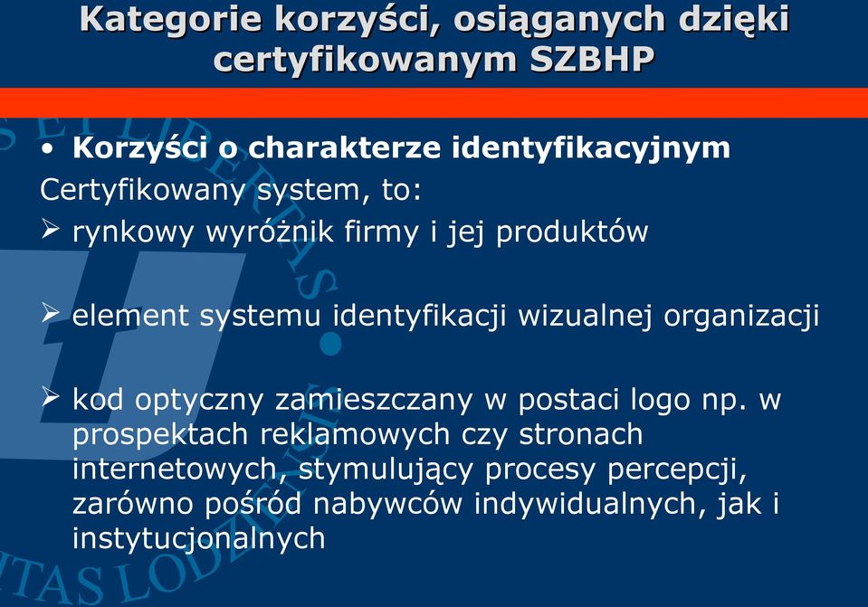 wizualnej organizacji kod optyczny zamieszczany w postaci logo np.