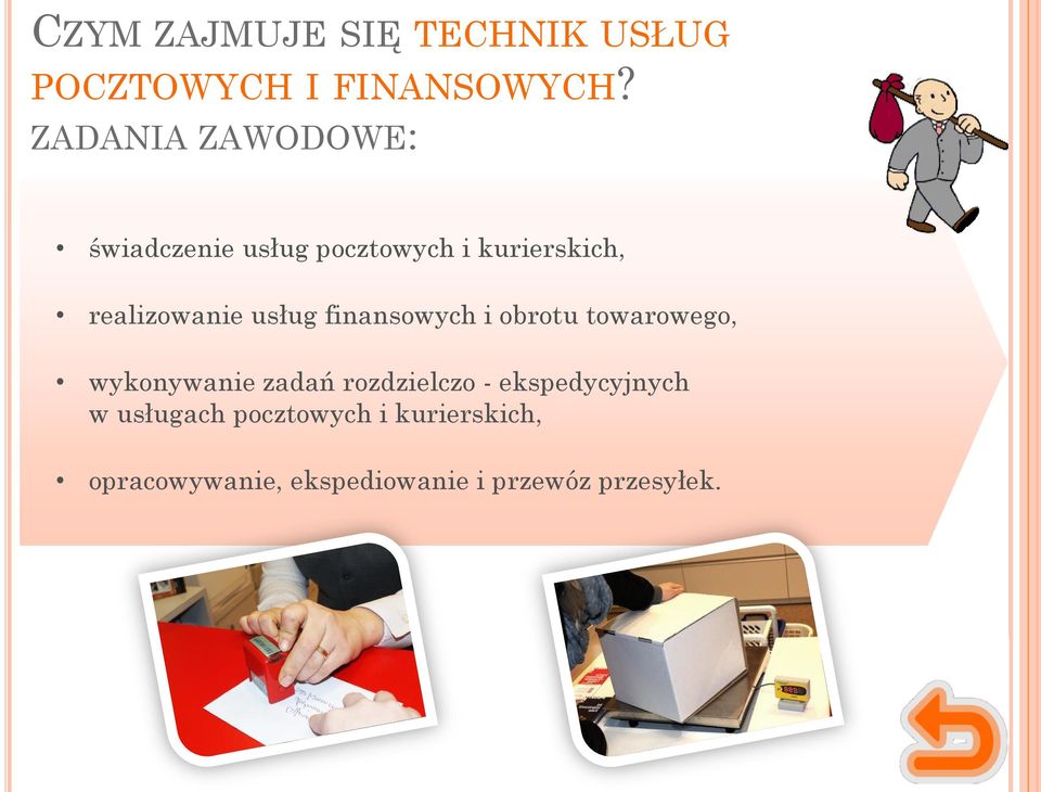 usług finansowych i obrotu towarowego, wykonywanie zadań rozdzielczo -