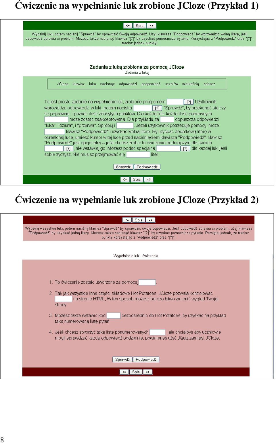 zrobione JCloze (Przykład 2)