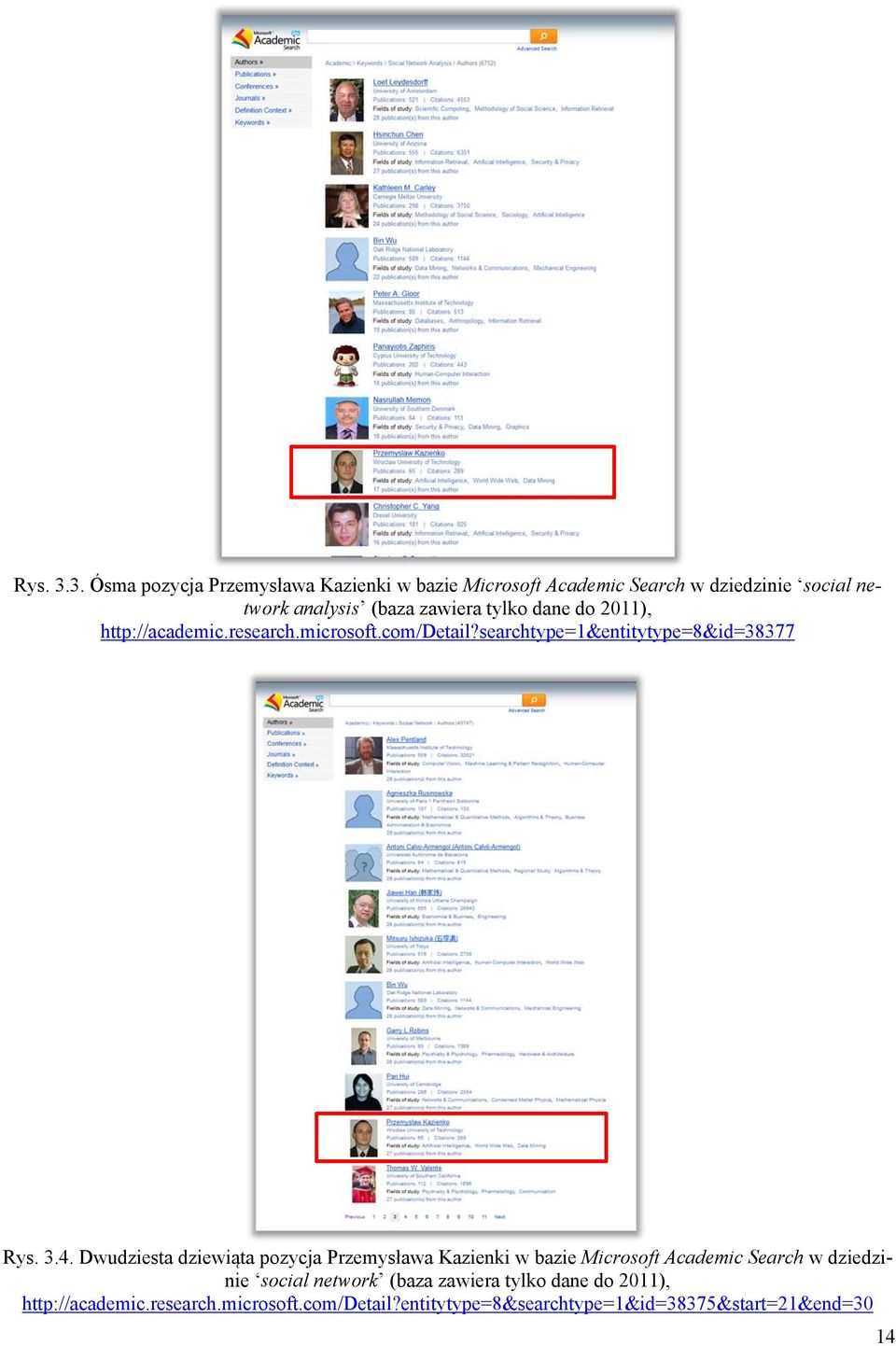 tylko dane do 2011), http://academic.research.microsoft.com/detail?searchtype=1&entitytype=8&id=38377 4.