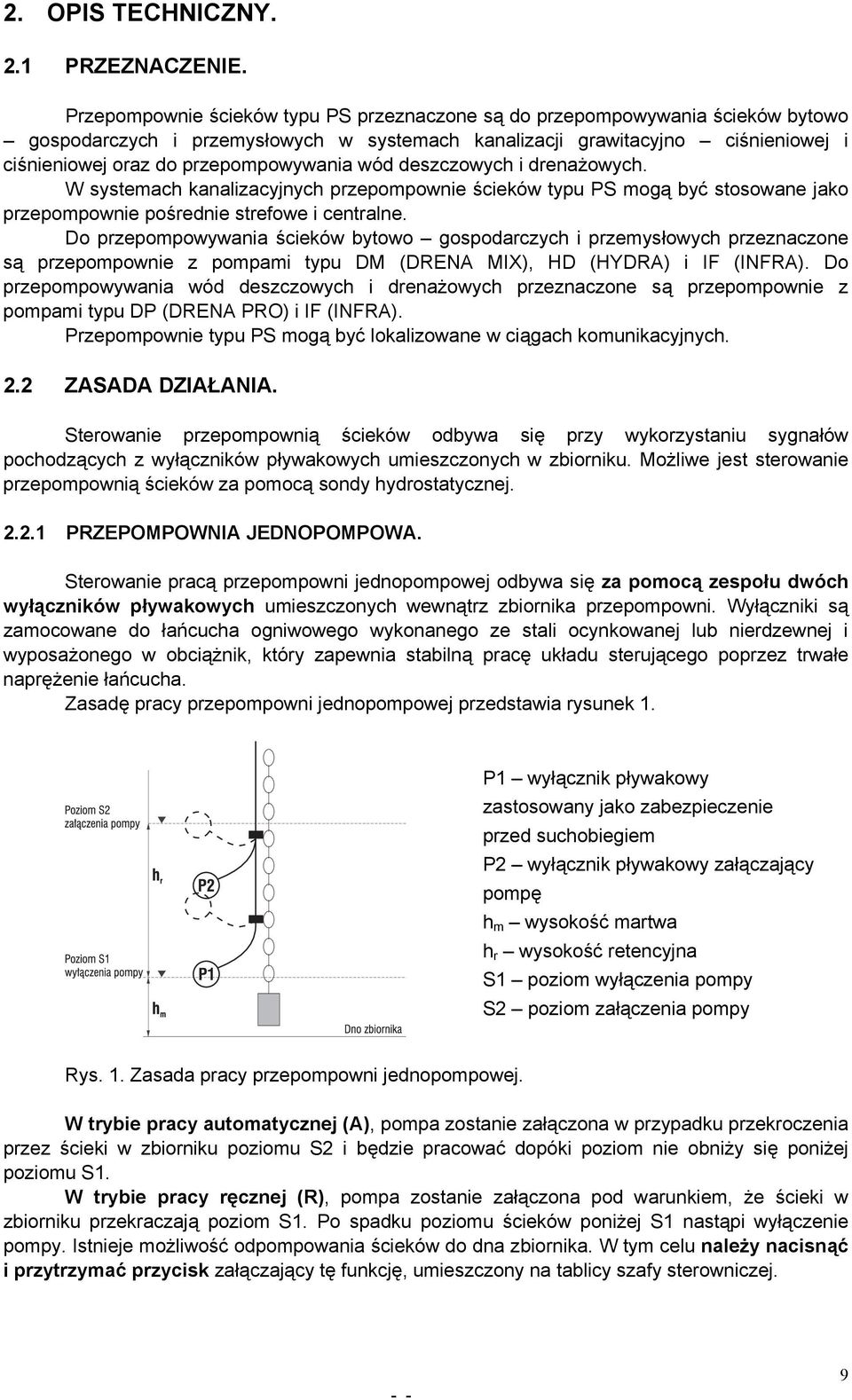 przepompowywania wód deszczowych i drenażowych. W systemach kanalizacyjnych przepompownie ścieków typu PS mogą być stosowane jako przepompownie pośrednie strefowe i centralne.