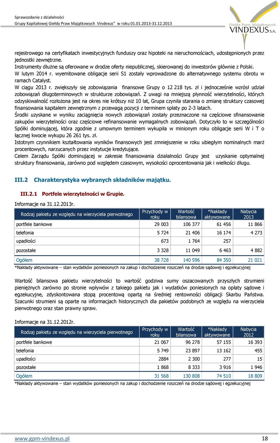 Instrumenty dłużne są oferowane w drodze oferty niepublicznej, skierowanej do inwestorów głównie z Polski. W lutym 2014 r.