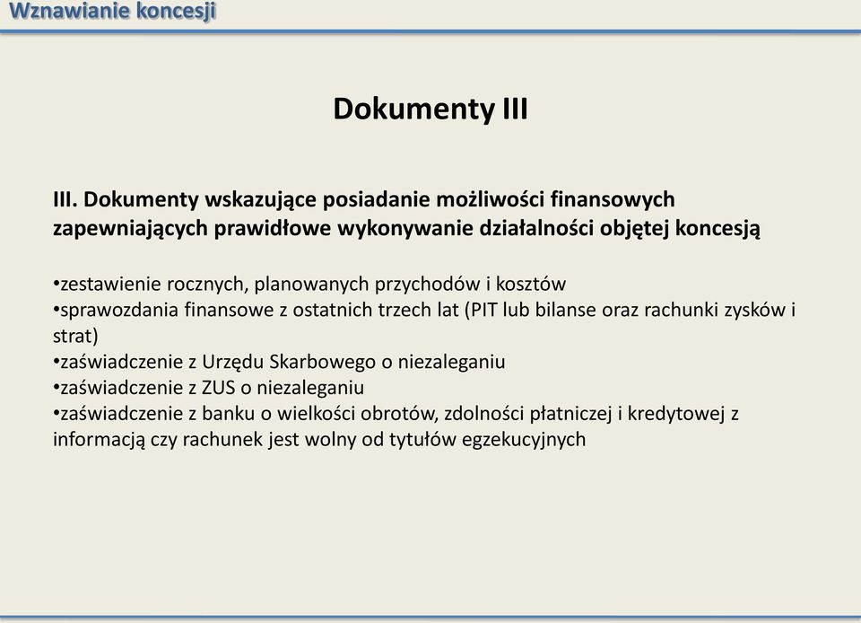 zestawienie rocznych, planowanych przychodów i kosztów sprawozdania finansowe z ostatnich trzech lat (PIT lub bilanse oraz