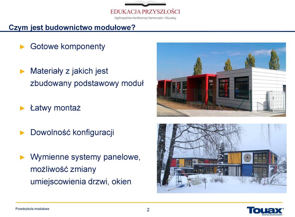 podstawowy moduł Łatwy montaż Dowolność konfiguracji