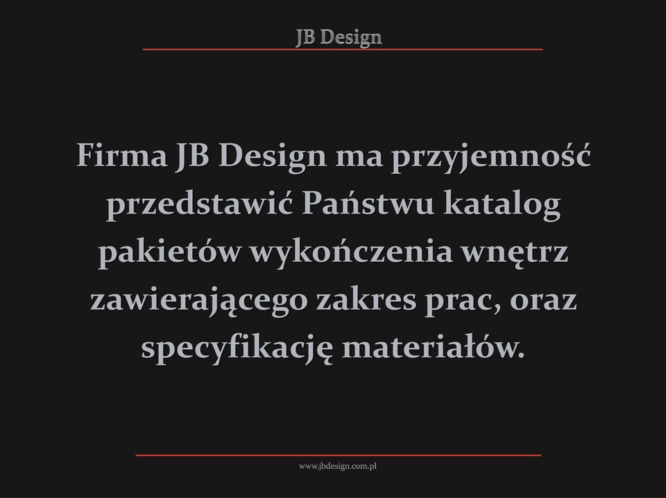pakietów wykończenia wnętrz