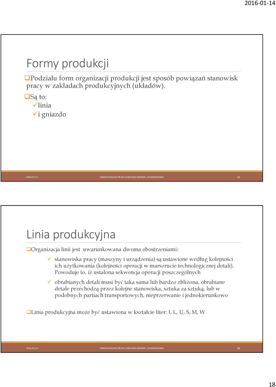 (kolejności operacji w marszrucie technologicznej detali).