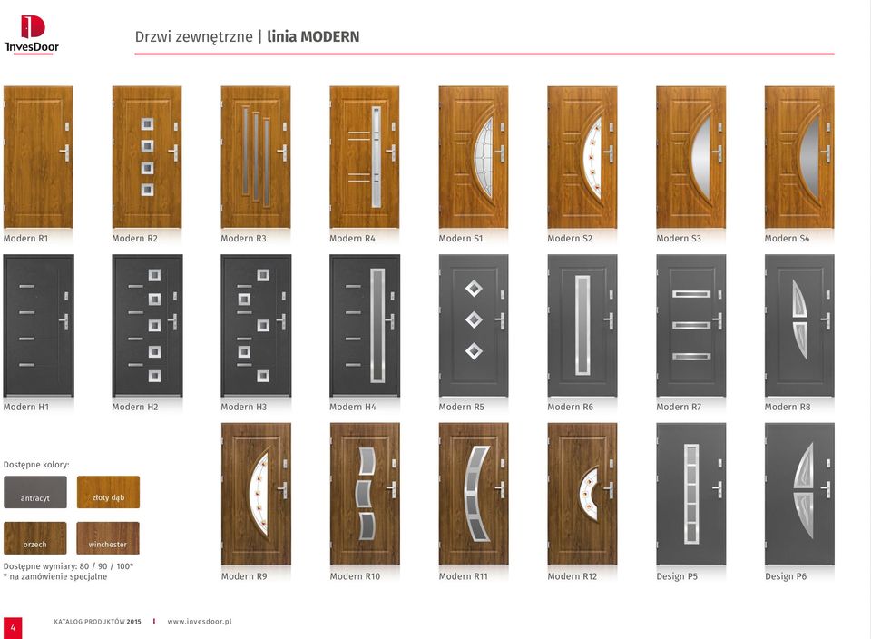 Modern R10 Modern R Modern R12 Design P5 Design P6 Dostępne kolory: antracyt złoty dąb orzech
