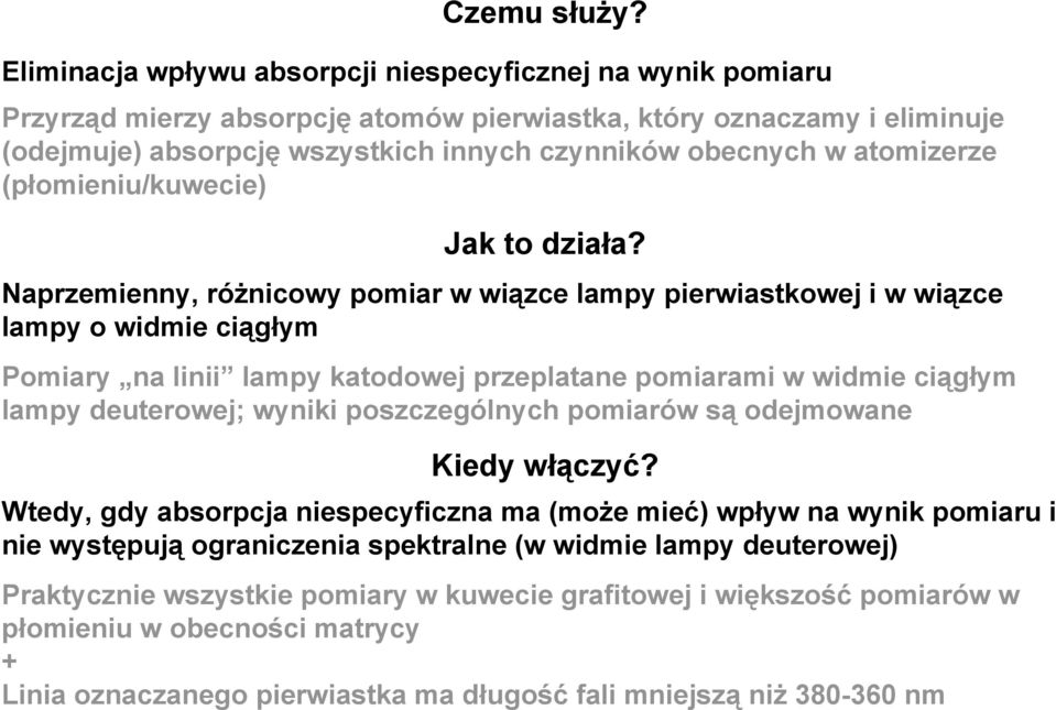 atomizerze (płomieniu/kuwecie) Jak to działa?