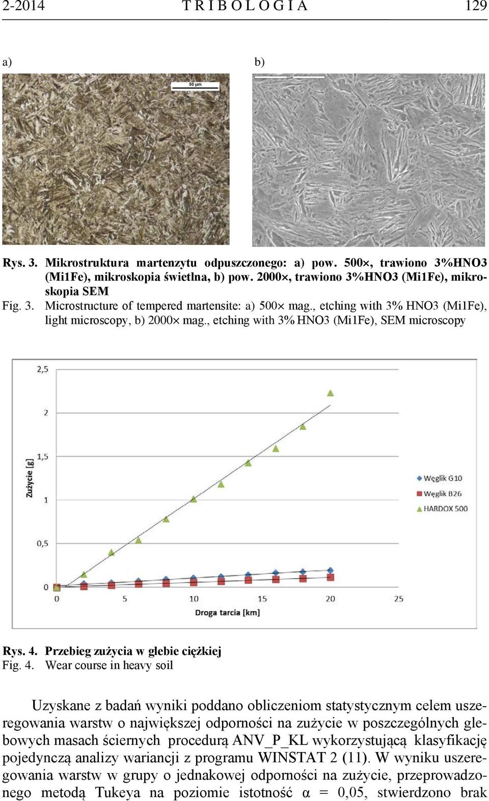 , etching with 3% HNO3 (Mi1Fe), SEM microscopy Rys. 4.