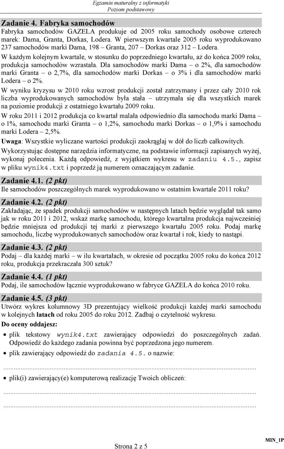 W każdym kolejnym kwartale, w stosunku do poprzedniego kwartału, aż do końca 2009 roku, produkcja samochodów wzrastała.