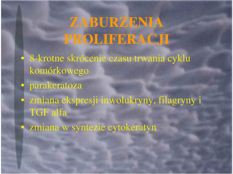 parakeratoza zmiana ekspresji