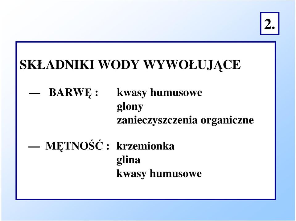 zanieczyszczenia organiczne