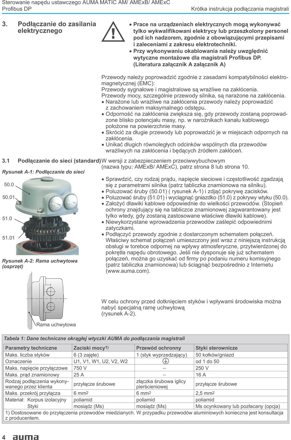 elektrotechniki.. Przy wykonywaniu okablowania nale y uwzglêdniæ wytyczne monta owe dla magistrali.