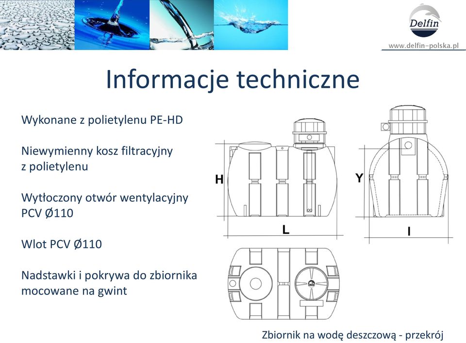 otwór wentylacyjny PCV Ø0 Wlot PCV Ø0 Nadstawki i pokrywa