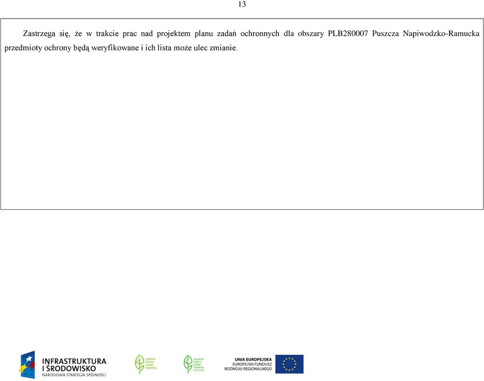 PLB280007 Puszcza Napiwodzko-Ramucka przedmioty