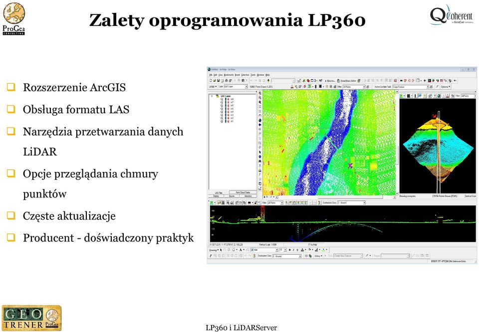 danych LiDAR Opcje przeglądania chmury punktów