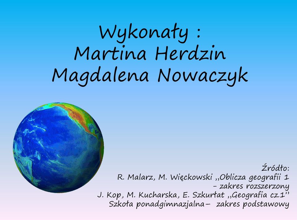 Więckowski Oblicza geografii 1 - zakres rozszerzony