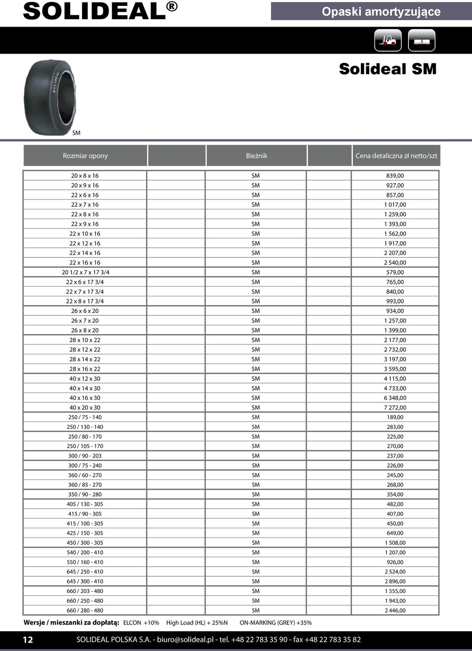 840,00 22 x 8 x 17 3/4 SM 993,00 26 x 6 x 20 SM 934,00 26 x 7 x 20 SM 1 257,00 26 x 8 x 20 SM 1 399,00 28 x 10 x 22 SM 2 177,00 28 x 12 x 22 SM 2 732,00 28 x 14 x 22 SM 3 197,00 28 x 16 x 22 SM 3
