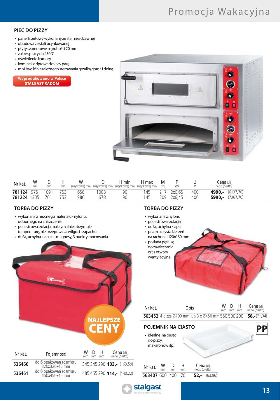 W W (użytkowe) (użytkowe) min (użytkowe) max (użytkowe) M kg P kw U 781124 975 1091 753 658 1008 90 145 217 2x6,65 400 4990,- (6137,70) 781224 1305 761 753 986 678 90 145 209 2x6,45 400 5990,-
