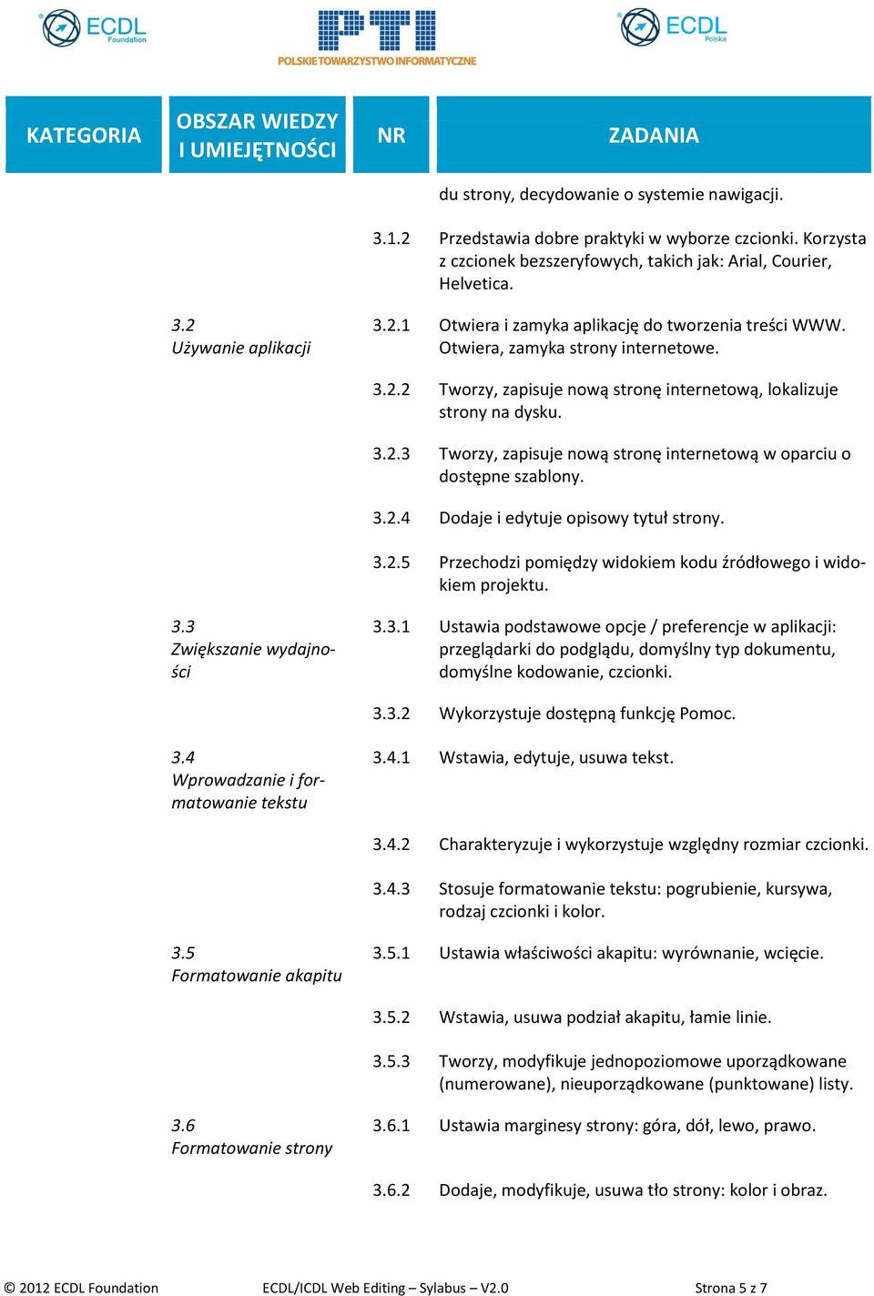 3.2.5 Przechodzi pomiędzy widokiem kodu źródłowego i widokiem projektu. 3.3 Zwiększanie wydajności 3.3.1 Ustawia podstawowe opcje / preferencje w aplikacji: przeglądarki do podglądu, domyślny typ dokumentu, domyślne kodowanie, czcionki.