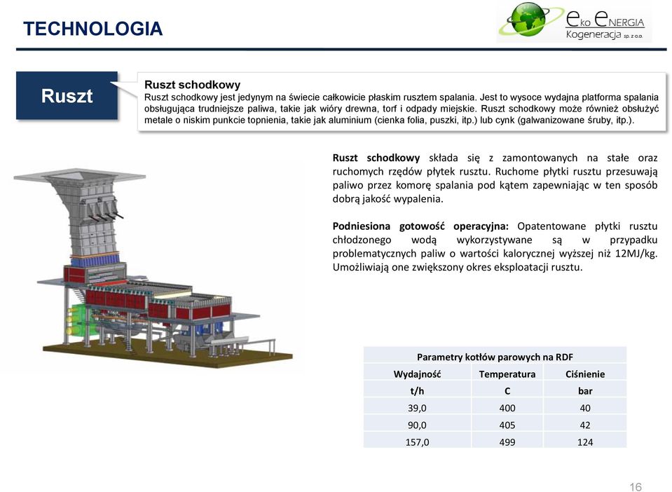 Ruszt schodkowy może również obsłużyć metale o niskim punkcie topnienia, takie jak aluminium (cienka folia, puszki, itp.) 