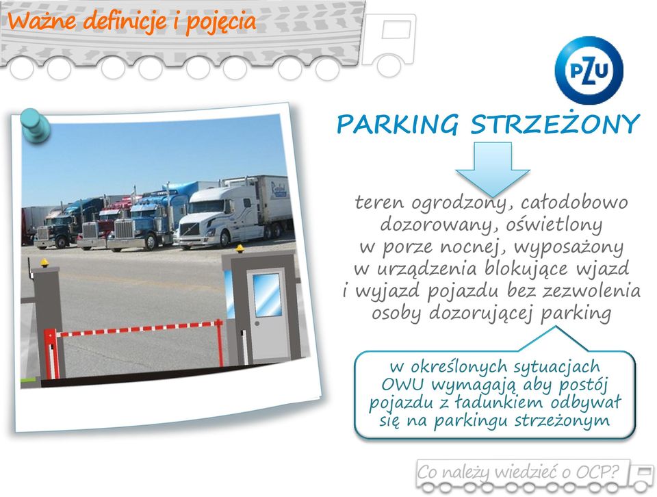 bez zezwolenia osoby dozorującej parking w określonych sytuacjach OWU wymagają aby