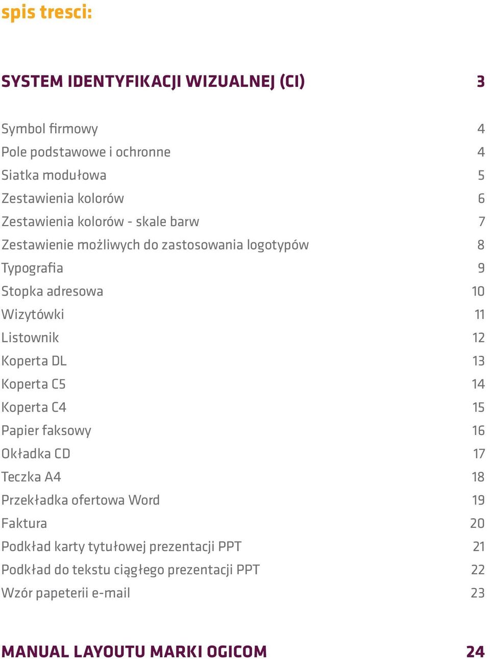 Listownik 12 Koperta DL 13 Koperta C5 14 Koperta C4 15 Papier faksowy 16 Okładka CD 17 Teczka A4 18 Przekładka ofertowa Word 19 Faktura