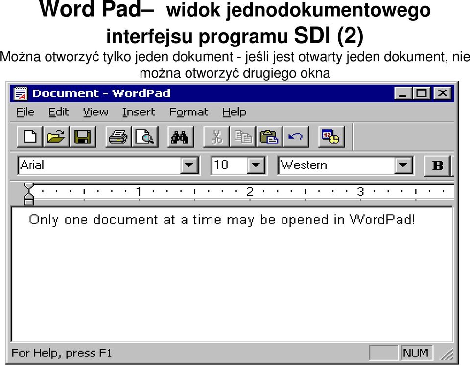 tylko jeden dokument - jeśli jest otwarty
