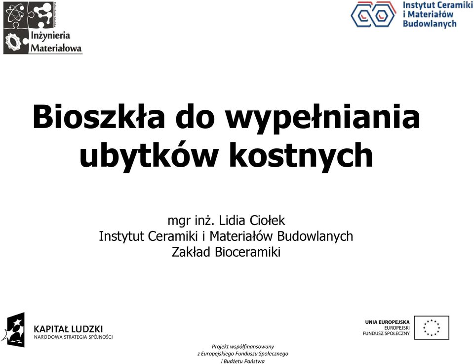 Budowlanych Zakład Bioceramiki Projekt