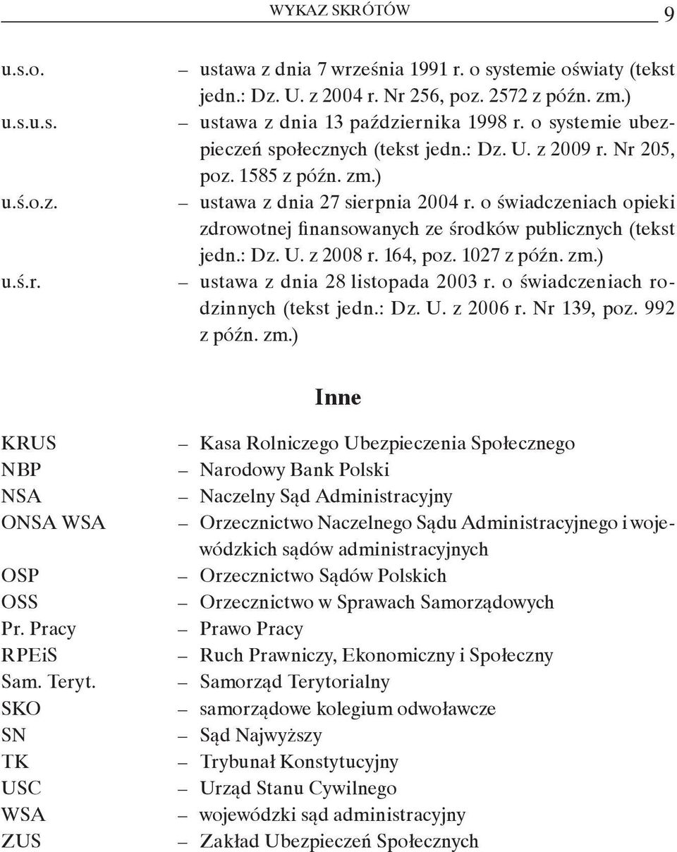 o świadczeniach opieki zdrowotnej finansowanych ze środków publicznych (tekst jedn.: Dz. U. z 2008 r. 164, poz. 1027 z późn. zm.) ustawa z dnia 28 listopada 2003 r.