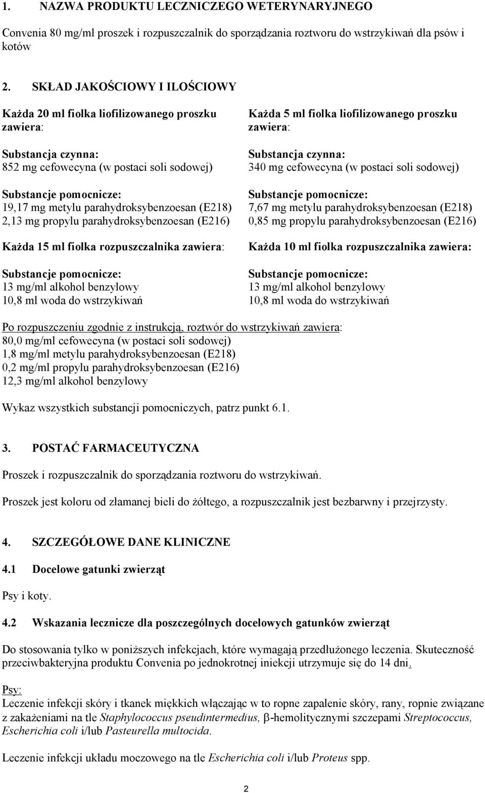 parahydroksybenzoesan (E218) 2,13 mg propylu parahydroksybenzoesan (E216) Każda 15 ml fiolka rozpuszczalnika zawiera: Substancje pomocnicze: 13 mg/ml alkohol benzylowy 10,8 ml woda do wstrzykiwań