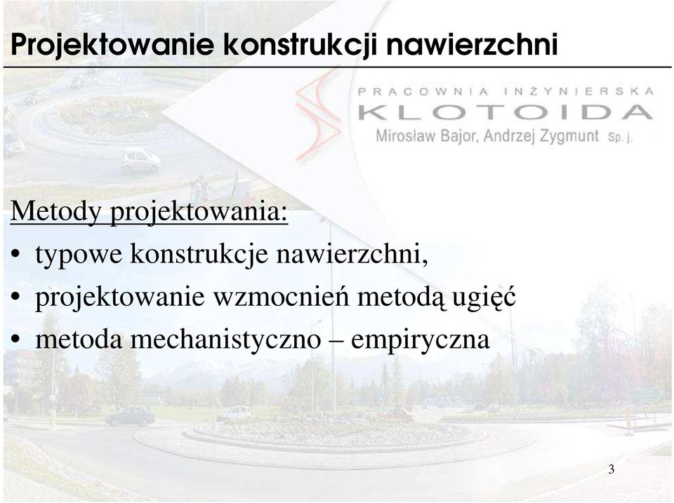 nawierzchni, projektowanie wzmocnień