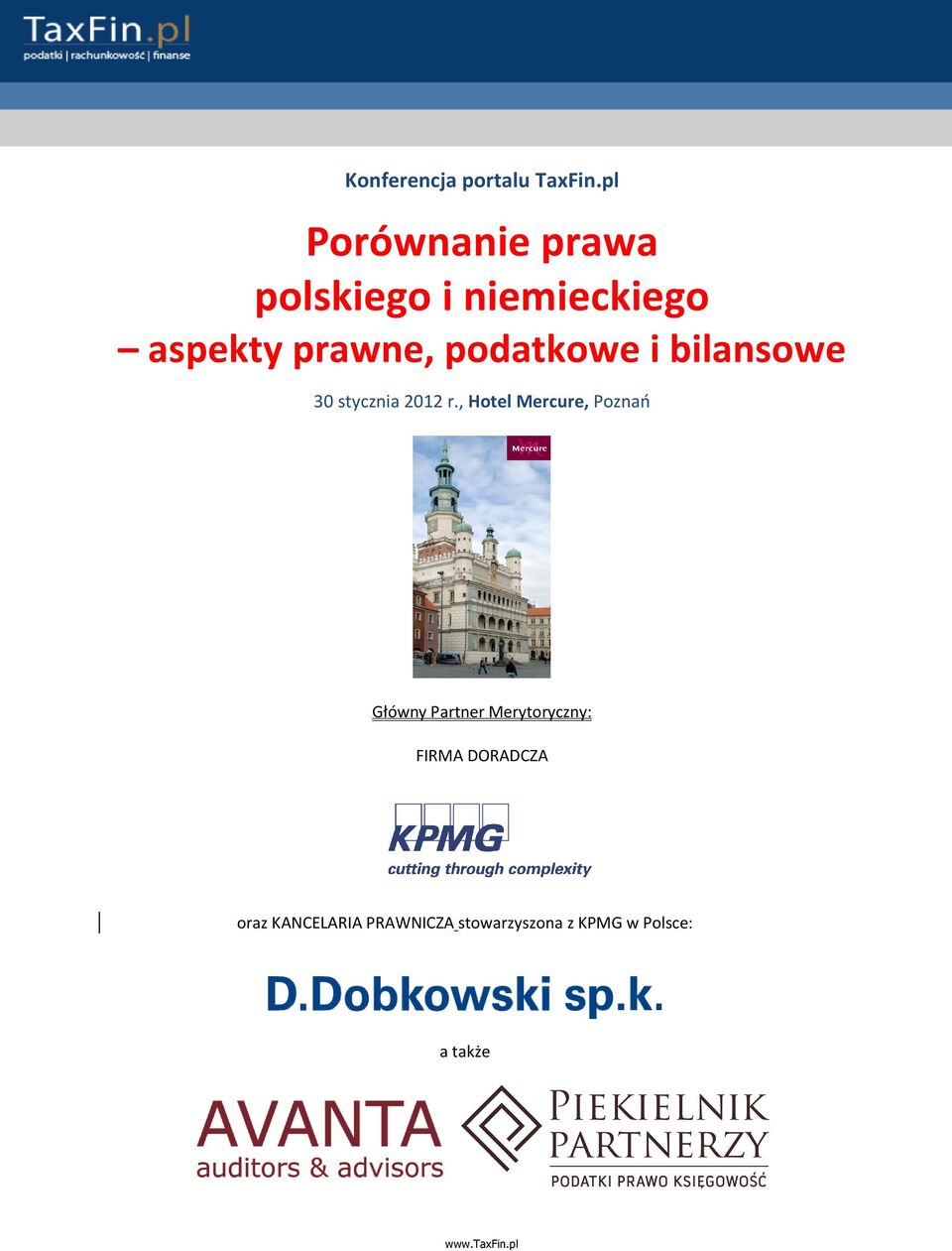 podatkowe i bilansowe 30 stycznia 2012 r.