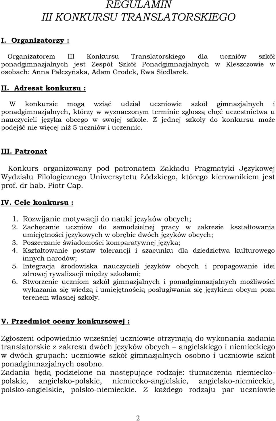 Siedlarek. II.