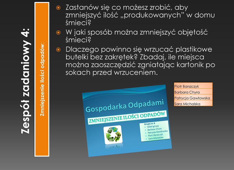 Dlaczego powinno się wrzucać plastikowe butelki bez zakrętek?