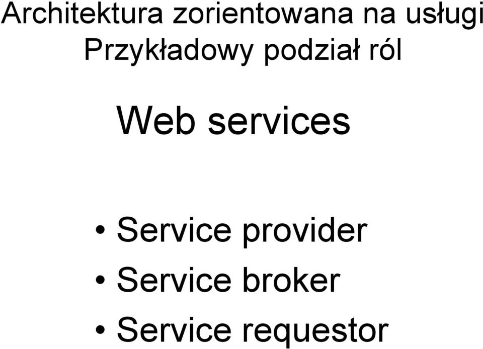 Web services Service provider