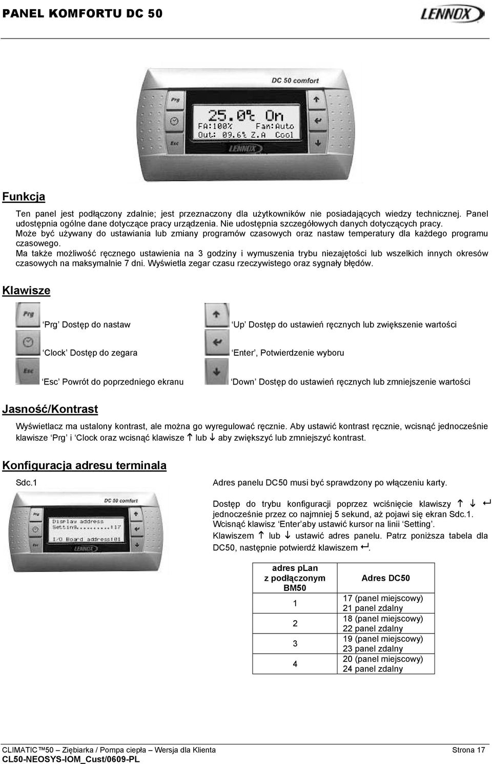 Instrukcja użytkownika CLIMATIC 50 - ZIĘBIARKI - PDF Free Download