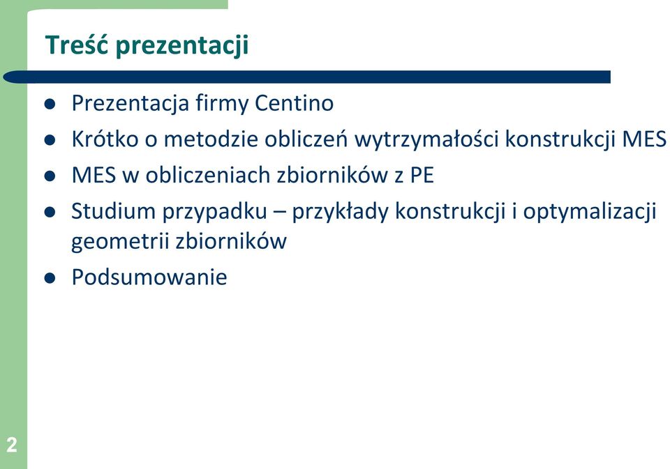 obliczeniach zbiorników z PE Studium przypadku przykłady