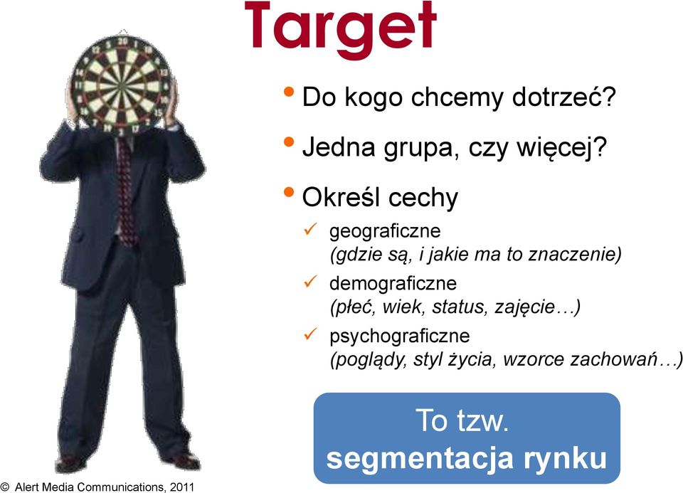 demograficzne (płeć, wiek, status, zajęcie ) psychograficzne